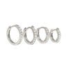 Stříbrná náušnice kroužek KELLY 1 ks