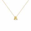 A letter necklace gold