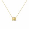 M letter necklace gold