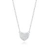 Stříbrný náhrdelník SRDCE 11x13 mm se Zirkony