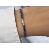Stříbrný náramek LOVE Lazurit 3mm (2)