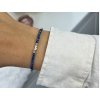Stříbrný náramek LOVE Lazurit 3mm (3)