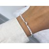 Stříbrný náramek LOVE Měsíční kámen 3mm (3)