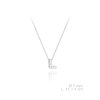 Stříbrný náhrdelník s písmenem "L" se Zirkony