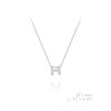 Stříbrný náhrdelník s písmenem "H" se Zirkony