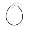 Miyuki náramek LITTLE BEADS Black Silver