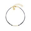 Šňůrkový náramek Tiny Beads Black Gold