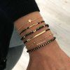 Šňůrkový náramek Tiny Beads Black Gold