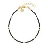 Náramek na nohu LITTLE BEADS Black Gold