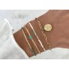 Set náramků Turquoise Chic Gold