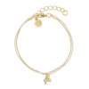 Šňůrkový náramek Little Charms Champagne Gold