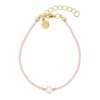 Miyuki náramek Simply Delicate Vintage Pink Pearl Gold