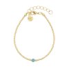 Miyuki náramek SIMPLY DELICATE TURQUOISE Gold