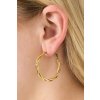 Náušnice kruhy TWISTED Gold 4 x 4 cm