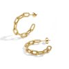 Náušnice kruhy CHAIN Gold