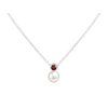 Stříbrný náhrdelník Birthstone s perličkou Leden