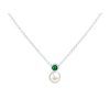 Stříbrný náhrdelník Birthstone s perličkou Květen