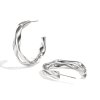 Dvojité náušnice kruhy VIKTORIE Silver (2)