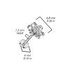 Labreta Hollow Flower se Zirkony