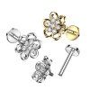 Labreta Hollow Flower se Zirkony