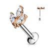 Labreta Three Marquise se Zirkony