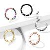 Piercing segment kroužek s Krystaly