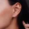 Piercing činka do ucha Heart se Zirkonem