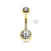 Piercing do pupíku s Krystaly Gold