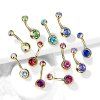 Piercing do pupíku s Krystaly Gold