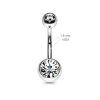Piercing do pupíku se Zirkony Silver