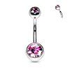 Piercing do pupíku se Zirkony Silver