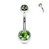 Piercing do pupíku se Zirkony Silver