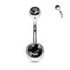 Piercing do pupíku se Zirkony Silver