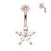 Piercing do pupíku Flower se Zirkony