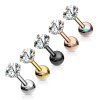 Piercing činka do ucha se Zirkonem 1,2 mm