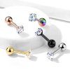 Piercing činka do ucha se Zirkonem 1,2 mm