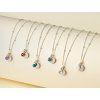 Stříbrný náhrdelník Birthstone s přívěskem