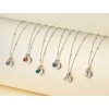 Stříbrný náhrdelník Birthstone s přívěskem