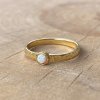 Gold tepaný prstýnek Fire Opal (Velikost 8/57)