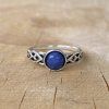 Stříbrný prsten s polodrahokamem Sodalit