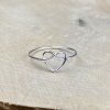 Stříbrný prstýnek Heart II  Ag 925/1000