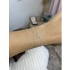 Stříbrný náramek Circle se Zirkony 18cm