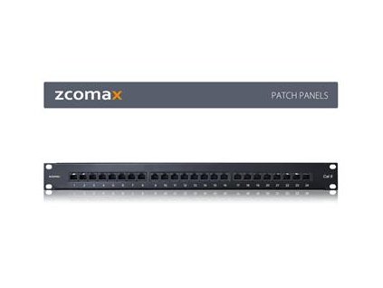 1U Patch panel 24x Cat 6, nestíněný, IDC zářezové bloky 110, fixní