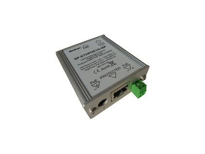 Přepěťová ochrana GE Ethernet + HP Passive PoE injektor na DIN lištu s podporou PoE 60V, 90W