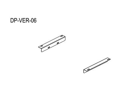 rám pro instalaci DP-VEN-04,6 do horního nebo spodního rámu rozvaděče hloubky 600 nebo 800 mm, černá