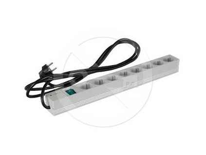 1U napájecí panel 19", 8x UTE, s vypínačem