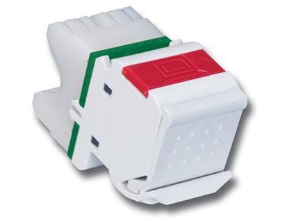 Keystone Cat 6, nestíněný úhlový modul RJ45, Siemon Max, bílý