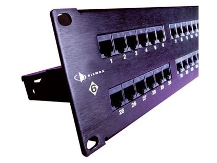 2U Patch panel 48x Cat 6, nestíněný, plně osazený, černý