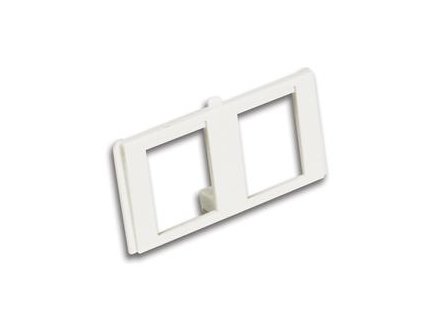 2-PORT MX-SM MM DUPLEX BEZEL,  WHITE, BAG OF 10 PCS
