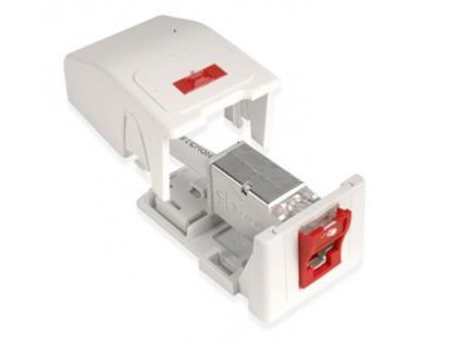 Datová zásuvka 1x, na omitku, box Z-MAX SM, bílý